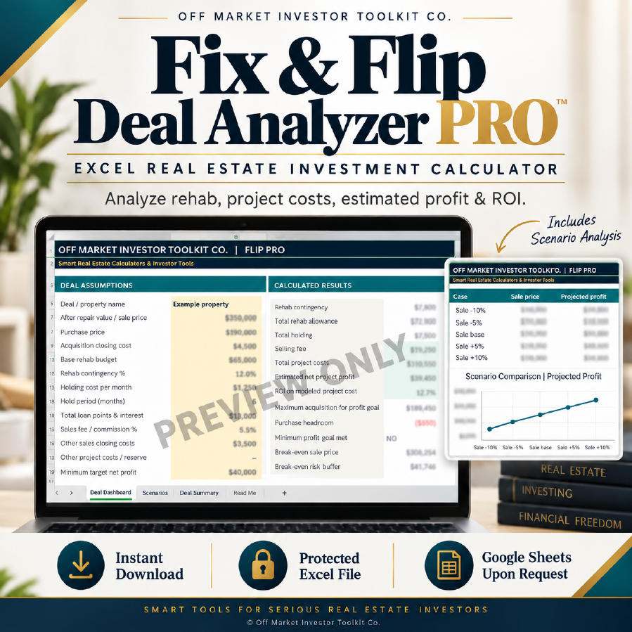 Flip PRO — Fix-and-Flip Calculator